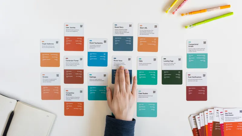 Tableau de planification de projet organisé par étapes